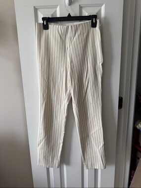 a new day Cream Pinstripe Cropped Dress Pants